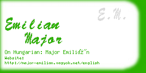 emilian major business card